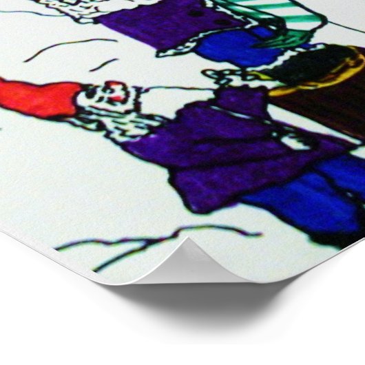 GNOMES BOUILD SNOWMAN POSTER (Hoek)