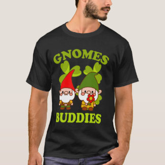 Gnomes Buddies Whimsical Tuin Plezier T-shirt