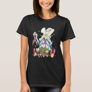 Gnomes Bunny Eieren Puzzel Lint Autisme Bewustzijn T-shirt