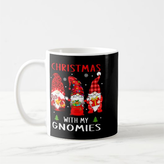 Gnomes Christmas Family Leopard Funny Plaid Men Wo Koffiemok (Links)