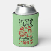 Gnomes Christmas Holiday Gifts Can Cooler (Blikje Voorkant)