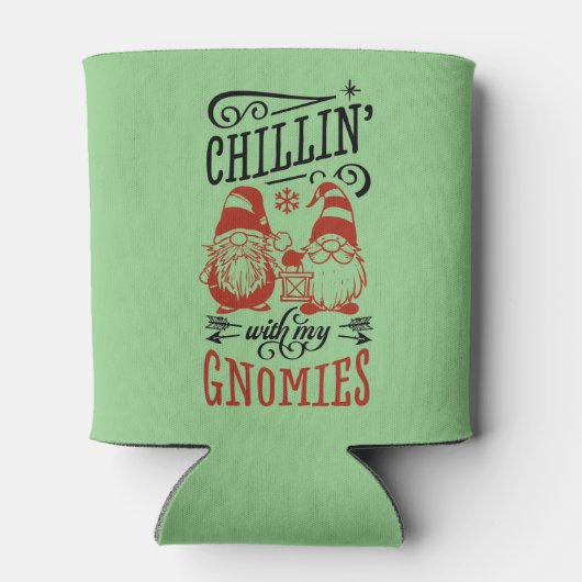 Gnomes Christmas Holiday Gifts Can Cooler (Achterkant)