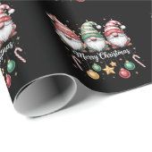 Gnomes Christmas Light Family Gnome Xmas Matching Cadeaupapier (Rol Hoek)
