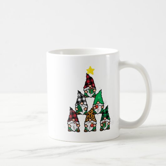 Gnomes Christmas Tree Funny Xmas Holidays Men Wome Koffiemok (Rechts)