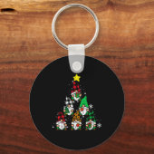 Gnomes Christmas Tree Funny Xmas Holidays Men Wome Sleutelhanger (Voorkant)