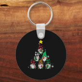 Gnomes Christmas Tree Funny Xmas Holidays Men Wome Sleutelhanger (Voorkant)