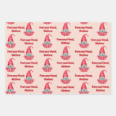 Gnomes Custom Valentijnsdag Klasgenoten Gift Inpakpapier Vel (Voorkant)