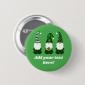 Gnomes Cute Personalized St Patricks Day Gnomen Ronde Button 5,7 Cm (Voorkant /achterkant)