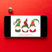 Gnomes Cute Scandinavian Kerstmis Feestdagenkaart