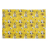 Gnomes die honingbijen van honinggeel maken kussensloop (Achterkant)