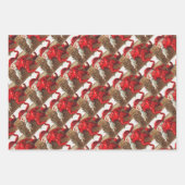 Gnomes dragging a cut tree trunk through the snow inpakpapier vel (Voorkant 3)