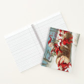 Gnomes dragging a cut tree trunk through the snow notitieboek (Binnen)