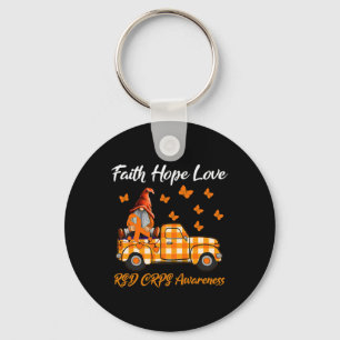 Gnomes Faith Hope Love RSD CRPS Awareness Sleutelhanger