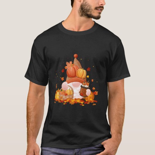 Gnomes Fall Autumn Gnome Pumpkin Spice Thanksgivin T-shirt (Voorkant)