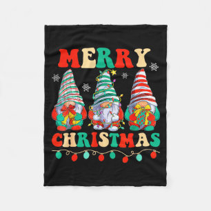 Gnomes Familie Prettig Kerstmis Xmas Pyjama's Cute Fleece Deken