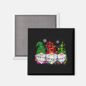 Gnomes Family Matching Pjs Men Women Funny Xmas Ho Magneet (Voorkant / Achterkant)