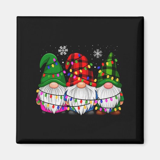 Gnomes Family Matching Pjs Men Women Funny Xmas Ho Magneet (Voorkant)