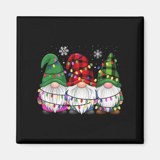 Gnomes Family Matching Pjs Men Women Funny Xmas Ho Magneet (Voorkant)