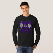 Gnomes Fight Purple Ribbon Eosinophilic Disorders  T-shirt (Voorkant volledig)
