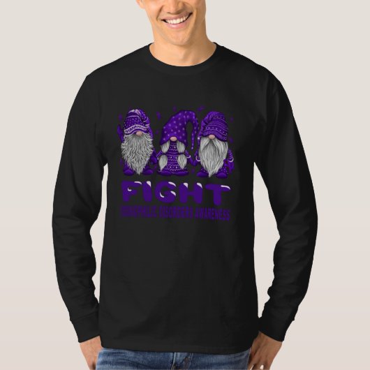 Gnomes Fight Purple Ribbon Eosinophilic Disorders  T-shirt (Voorkant)