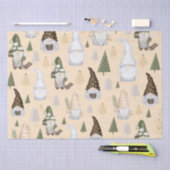 Gnomes Forest Beige Tissuepapier (Craft)