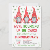 Gnomes Fun Holiday Christmas Party Uitnodiging (Voorkant)
