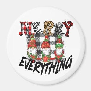 Gnomes Funny Merry Alles Black White Pset Magneet