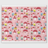 Gnomes Garden Party Gift Wrap Cadeaupapier (Vlak)