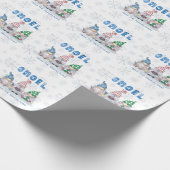 Gnomes GNOEL Kerstwinter gepersonaliseerd Cadeaupapier (Hoek)