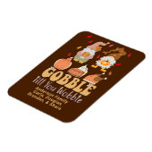 Gnomes Gobble Quote Thanksgiving Familienaam Magneet (Linkerzijde)