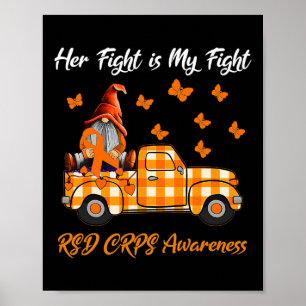 Gnomes Haar gevecht is mijn strijd RSD CRPS Awaren Poster