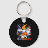 Gnomes Halloween Thanksgiving Happy Hall Sleutelhanger (Voorkant)