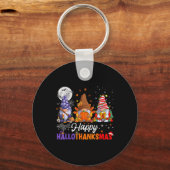 Gnomes Halloween Thanksgiving Happy Hall Sleutelhanger (Voorkant)