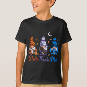 Gnomes Halloween Thanksgiving Happy Hall T-shirt