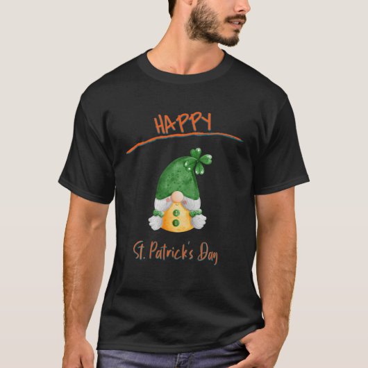 Gnomes Happy St. Patrick's Day Funny Sarcastic T-shirt (Voorkant)