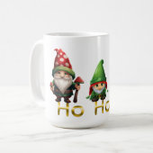 Gnomes Ho Ho Ho Christmas Koffiemok (Voorkant links)