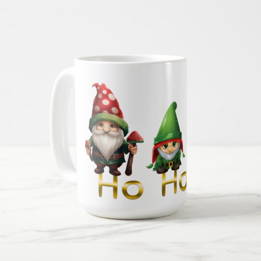 Gnomes Ho Ho Ho Christmas Koffiemok (Voorkant links)