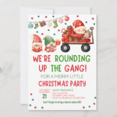 Gnomes Holiday Fun Kerstfeest Uitnodiging (Voorkant)