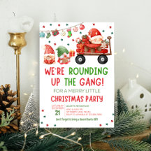 Gnomes Holiday Fun Kerstfeest Uitnodiging