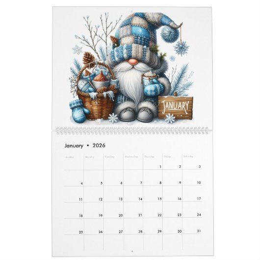 Gnomes in Hats 2026-2027 24-Month Calendar         Kalender (Jan 2026)