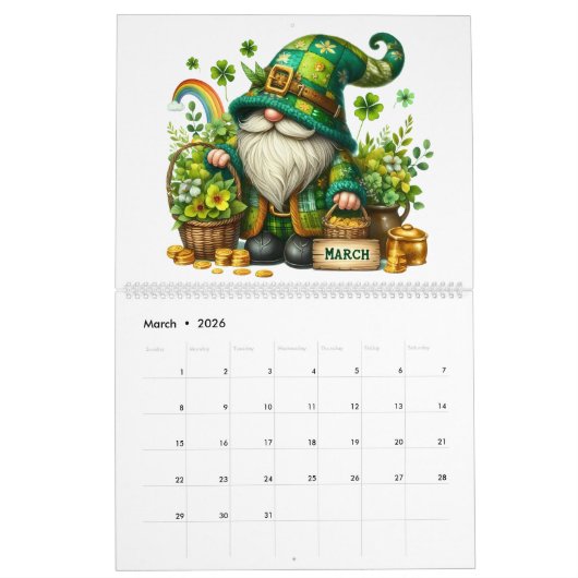 Gnomes in Hats 2026-2027 24-Month Calendar         Kalender (Mar 2026)