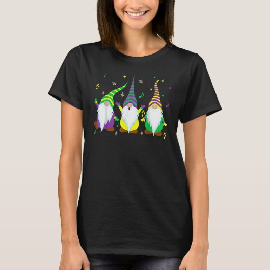 Gnomes Jester Hat Happy Mardi Gras Day T-shirt (Voorkant)