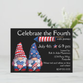 Gnomes Juli 4e Uitnodiging (Staand voorkant)