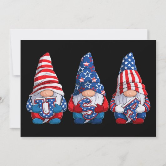 Gnomes Juli 4e Uitnodiging (Achterkant)