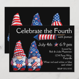 Gnomes Juli 4e Uitnodiging