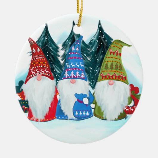 Gnomes Keramisch Ornament (Voorkant)