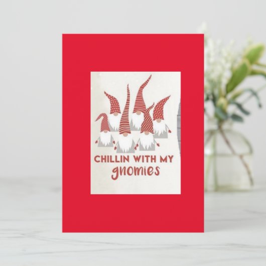 Gnomes kerstkaart (Staand voorkant)