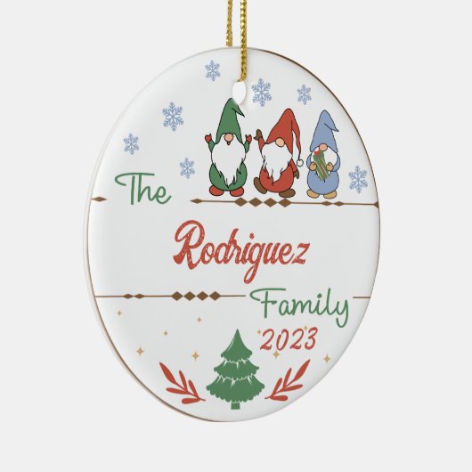 Gnomes Kerstmis Keramisch Ornament (Rechts)