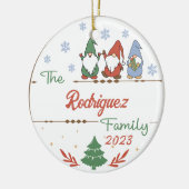 Gnomes Kerstmis Keramisch Ornament (Links)