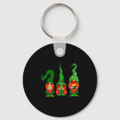 Gnomes Leprechaun St Patricks Day Beer Clover Iri- Sleutelhanger (Voorkant)